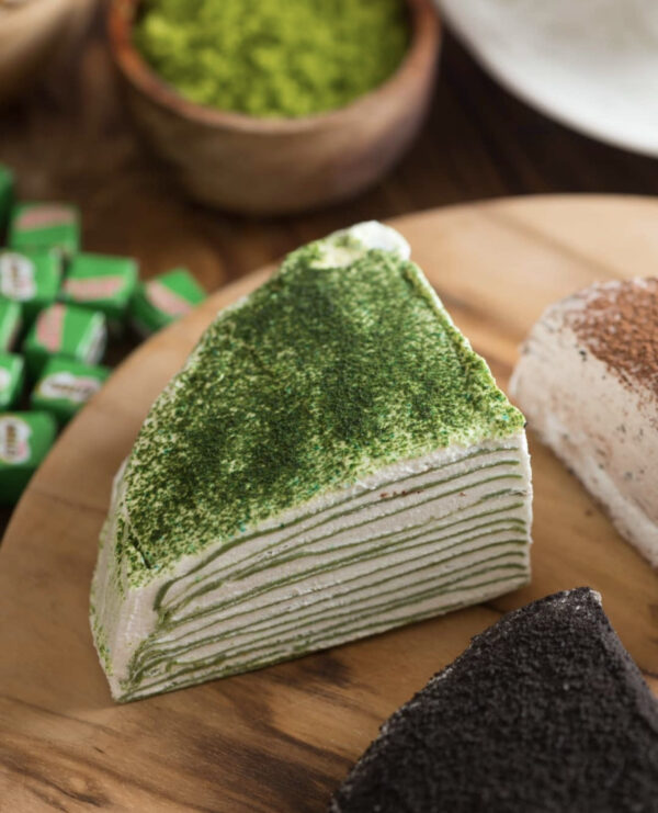 mille crepe matcha